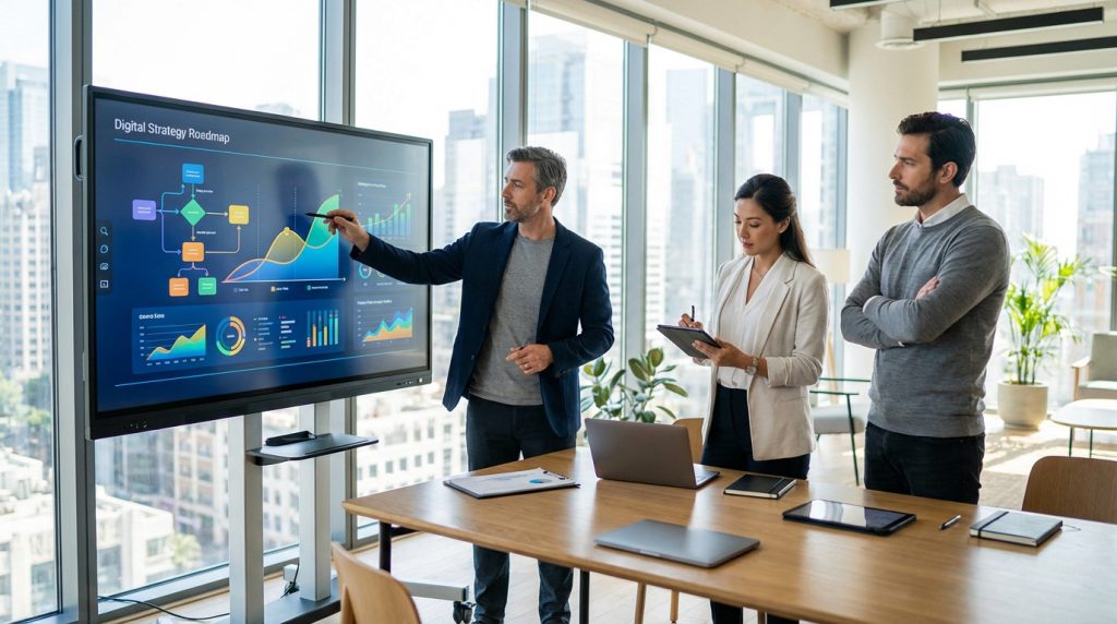 Consulting stratégie digitale pour bâtir un plan d'action efficace et rentable
