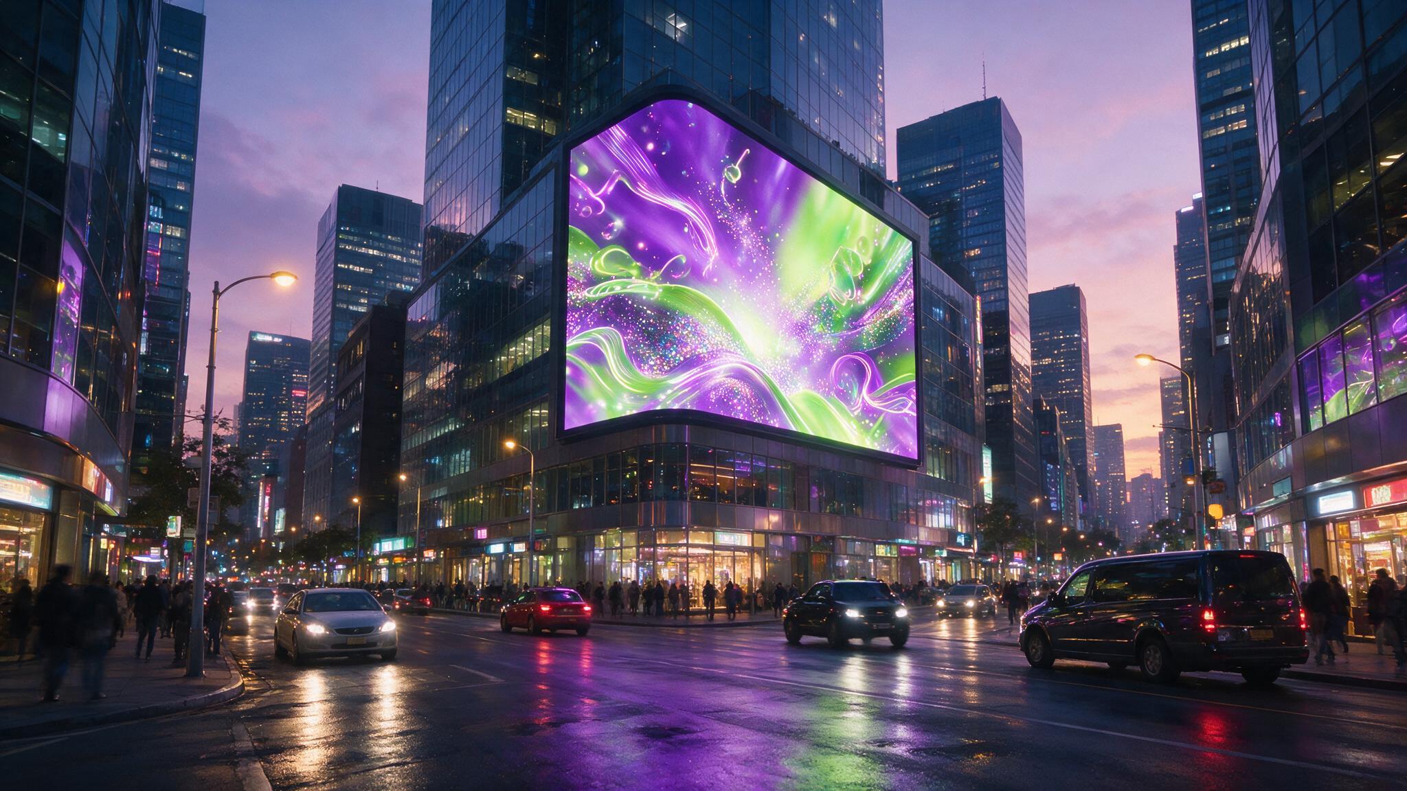 Écran publicitaire urbain DOOH
