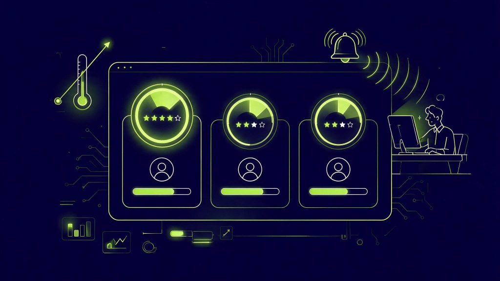 Illustration du lead scoring ActiveCampaign alertant un commercial sur un prospect chaud