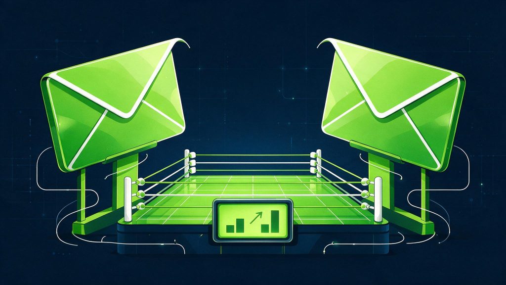 Illustration du match emailing entre Mailchimp et Brevo pour les PME