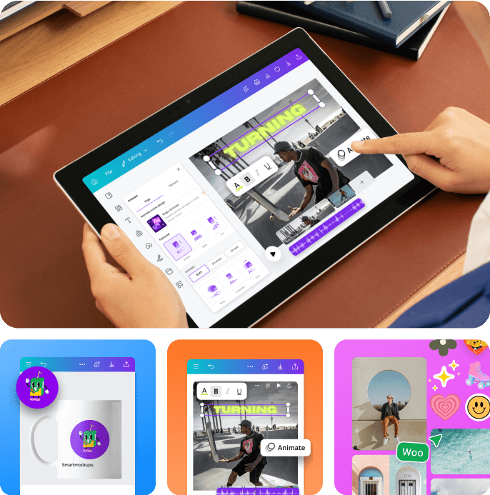 Canva sur tablette et mobile : édition et animation de visuels