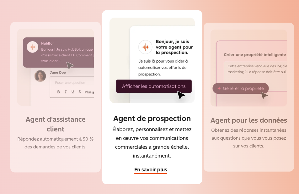 Les agents IA HubSpot : assistance client, prospection et données