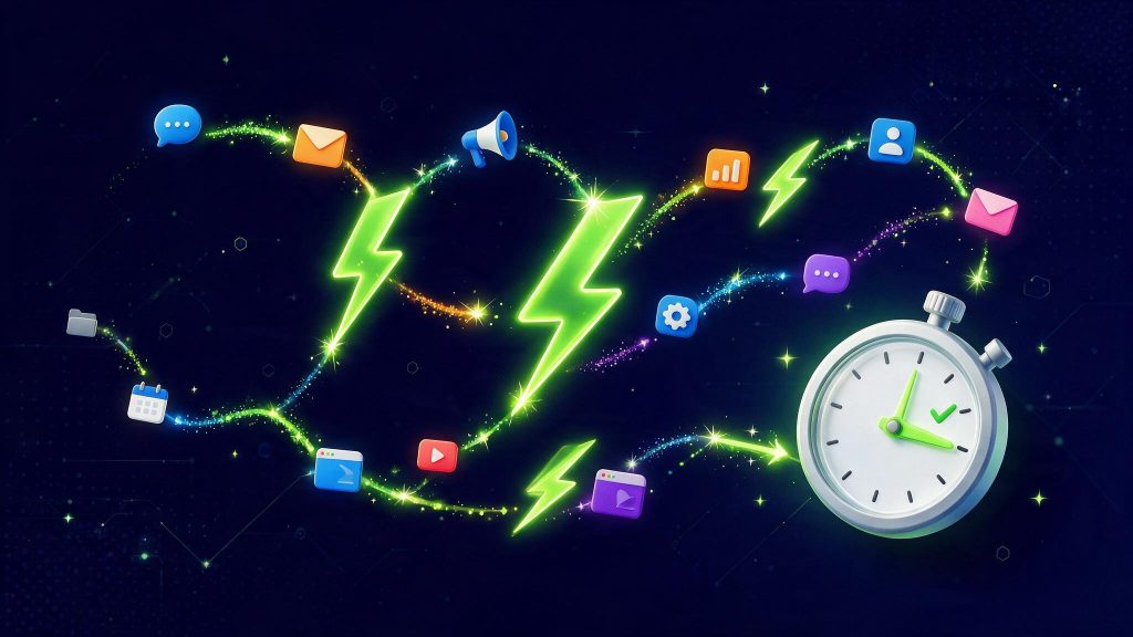 Illustration zaps marketing Zapier reliant des applications