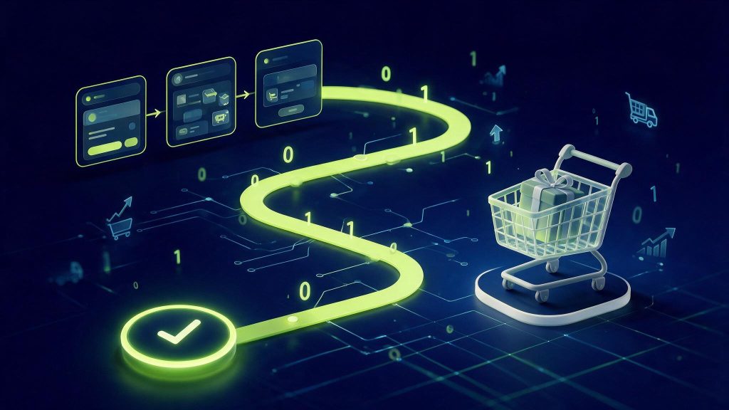 Illustration UX e-commerce et réduction de l'abandon de panier